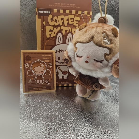 POP MART Other - POP BEAN Coffee Factory Plush Pendant Skullpanda Specialty Barista Open Box